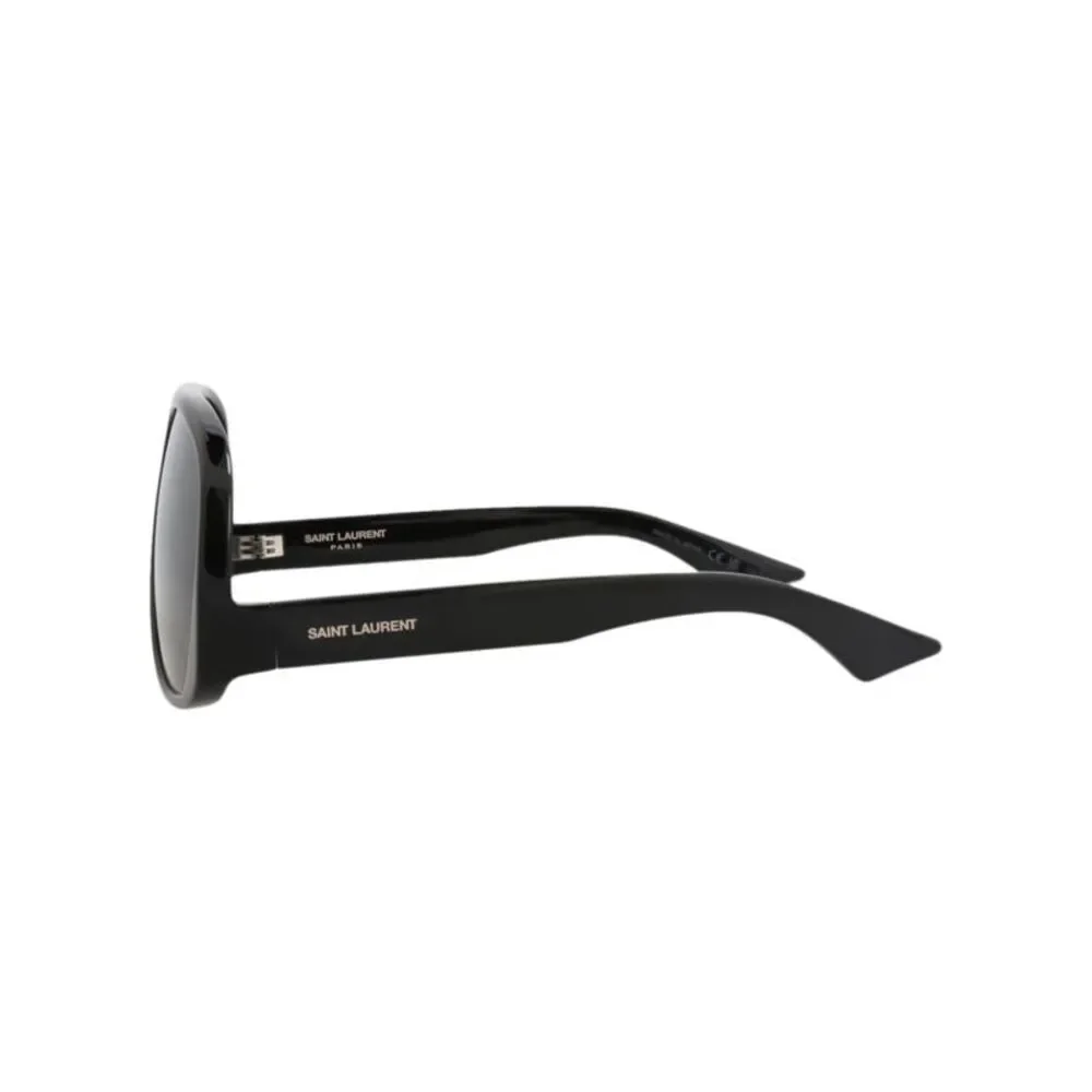 Saint Laurent Aviator-Frame Recycled Acetate Sunglasses Black Womens